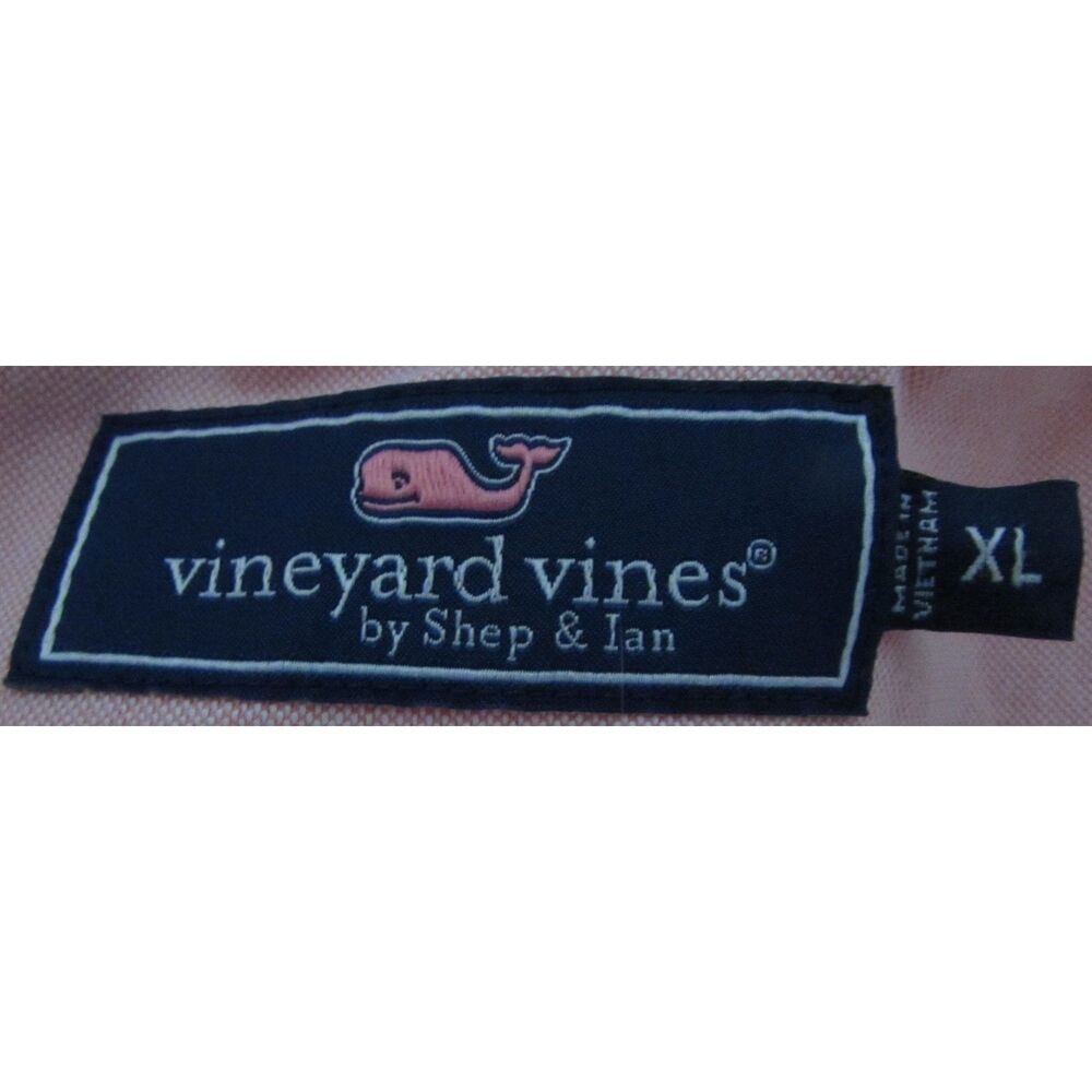 Vineyard Vines by Shep & Ian size xl men's dress shirt pink front pocket whale